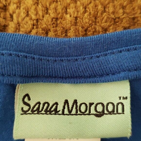 Sara Morgan Blue Shift Dress with Side Pockets Sz LP - Picture 3 of 5